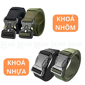 Thắt Lưng Dây Nịt Khóa Nhôm Canvas Quân Đội Tháo Nhanh Vải Nylong Dù Thời Trang Nam Nữ Unisex Legaxi