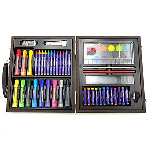 Bộ Màu Vẽ Đa Năng Hộp Gỗ MS (57 Chi Tiết)