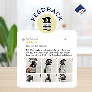 Nước xịt lau bàn ăn hữu cơ Bồ hòn tinh dầu Sả Chanh 500ml