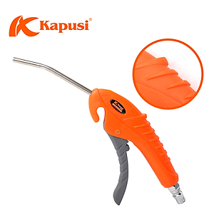 Xì khô, xịt hơi, dụng cụ xì khô mỏ cong Nhật Kapusi, nối nhanh chuôi PP20 phù hợp dây máy nén khí, máy bơm hơi