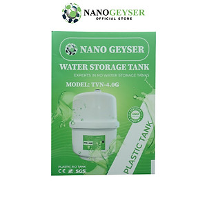 Bình áp máy lọc nước 8L Nano Geyser, Tặng van bình áp nối nhanh - Hàng Chính Hãng