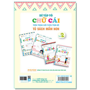 Combo Bộ Sách Bé Tập Tô - Dành Cho Mẫu Giáo: Bé Tập Tô Chữ Cái Tập 1 + 2, Chữ Số, Các Nét Cơ Bản (Bộ 4 Cuốn) 