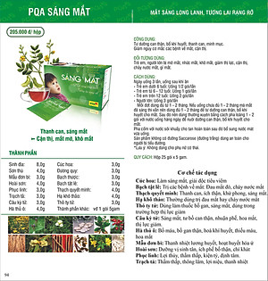 Sáng Mắt PQA Thành Phần Từ Thiên Nhiên Hỗ Trợ Bổ Cho Mắt, Cải Thiện Thị Lực Hộp 25 Gói