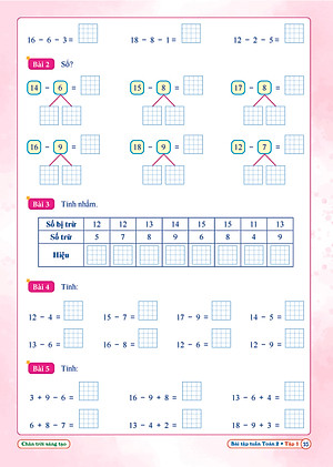 Combo Bài Tập Tuần Toán, Tiếng Việt Lớp 2 - Chân Trời Sáng Tạo - Học kì 1