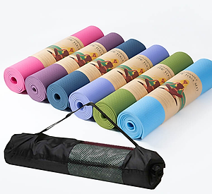 Thảm Tập Yoga TPE 2 Lớp PEAFLO Cao Cấp dày 6mm Kèm Túi