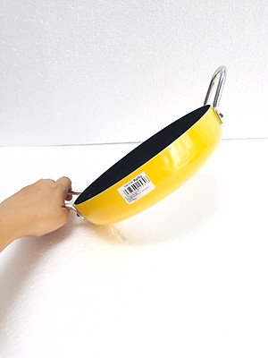 Chảo Chống Dính 2 Quai Rainy 22 cm màu vàng  - Hàng Chính Hãng