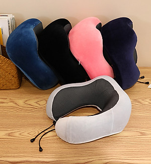 Gối chữ U làm bằng mút hoạt tính, gối kê cổ dễ thương dùng để máy bay, xe hơi, du lịch, kê cổ cổ gối ngủ trưa văn phòng-GC876348