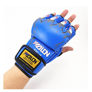 Găng tay đấm MMA wolon - xanh