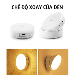 Đèn LED cảm ứng, cảm biến thông minh không dây, Pin sạc, nhận diện người có nam châm gắn tường xoay 360 độ làm đèn học, cho phòng ngủ, nhà vệ sinh, cho tủ quần áo, cầu thang, ban công, hành lang - MH2011