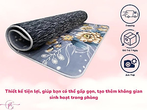 Nệm Cao Su Trải Sàn 3 Lớp Eron Êm Ái Và Thoáng Mát Dày 3cm Đủ Size Giao Màu Ngẫu Nhiên - Tặng Kèm Drap Nệm