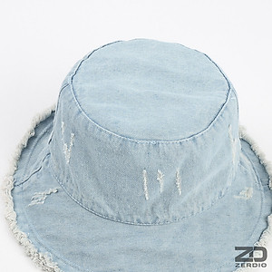 Nón vành tròn, Mũ bucket jean rách nam nữ phong cách cá tính