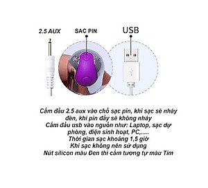 Dây sạc máy massage USB sang 2.5 Aux, dành cho các loại máy massage mặt mắt body toàn thân đầu nhọn loại tốt