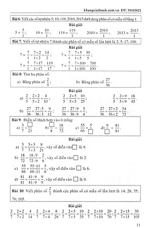 Sách Bồi Dưỡng Học Sinh Giỏi Toán Lớp 5 Theo Chuyên Đề Phân Số - Tỉ Số