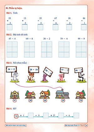 Combo Bài Tập Tuần Toán, Tiếng Việt Lớp 1 - Kết Nối Tri Thức (Tự Chọn Sách)