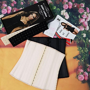 Đai nịt bụng (gen siết giảm eo) Latex 25 xương thép loại dài cao 29 cm Italy