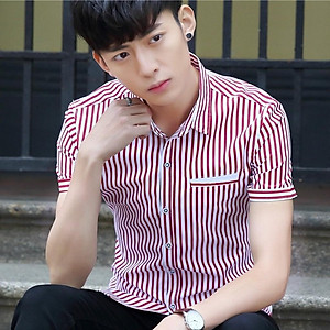 Áo Sơ Mi Nam Ngắn Tay Phối Kẻ Sọc Mẫu RF03 Thời Trang Cao Cấp PONIVA Chất Vải Mềm Mịn Chuẩn Shop