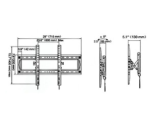 Giá Treo Nghiêng DF80-T (60 - 80 inch) - Hàng nhập khẩu