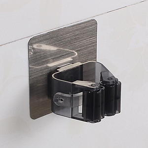 Móc Treo Chổi Dán Tường Hamart Kẹp Cây Lau Nhà Dính Siêu Chắc Chịu Lực Ánh Kim Cao Cấp BẢN LỚN 8x8