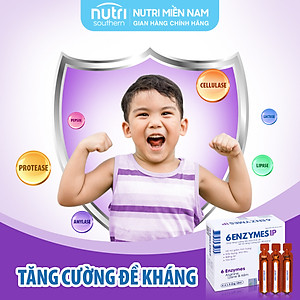 Men tiêu hóa 6 ENZYMES IP - Hỗ trợ tăng cường tiêu hóa với 6 loại enzyme thiết yếu, giúp ăn ngon, giảm táo bón (hộp 20 ống x 10ml)
