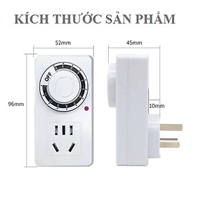 Ổ cắm hẹn giờ cơ MK-958 hẹn giờ tắt sử dụng đơn giản công suất 10A/220V + Tặng Phích chuyển đổi từ 3 chấu sang 2