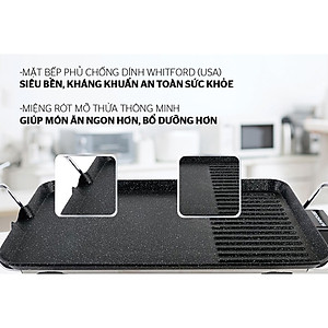 Bếp nướng điện SUNHOUSE SHD4607- 1500W (Hàng Loại A) - Chính Hãng