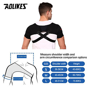 Đai cố định khớp vai đôi AOLIKES 1695 Shoulder Support