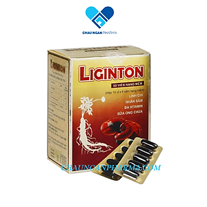Viên uống Bồi bổ sức khỏe Liginton: nhân sâm, linh chi, sữa ong chúa, vitamin E, sắt, nhóm B tăng cường đề kháng, hết mệt mỏi