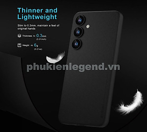 Ốp lưng nhám chống sốc siêu mỏng 0.3mm cho Samsung Galaxy S24 hiệu Memumi có gờ bảo vệ camera - Hàng chính hãng