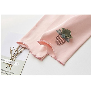 Quần legging bé gái Easy Baby họa tiết trái dâu, chất cotton co giãn thoáng mát cho bé từ 12-24kg (SL-034G)