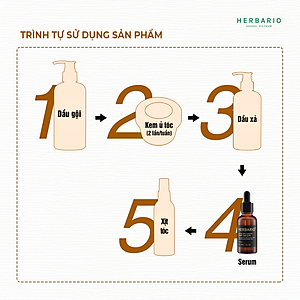 Serum mọc tóc tinh dầu vỏ bưởi & tinh dầu bồ kết herbario 30ml tinh chất kích thích mọc tóc nhanh, ngăn rụng tóc, hỗ trợ trị Rụng Tóc, làm tóc dài nhanh