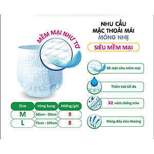 [Mẫu mới] Combo 2 Tã quần SunMate siêu mềm mại G1 mới size XL-14+2 miếng