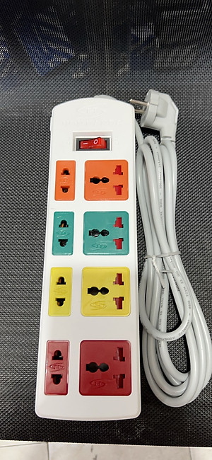 Ổ cắm điện đa năng Honjianda HJD-0448B -13A dây 3 mét hàng chính hãng màu ngẫu nhiên