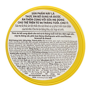 Bột ăn dặm súp lơ, bông cải, phô mai Heinz