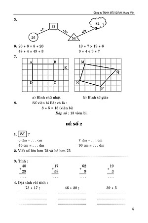 100 Đề Kiểm Tra Toán 2