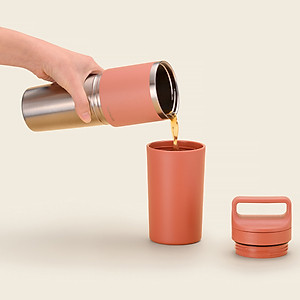 Bình giữ nhiệt Slo 2in1 with tumbler LocknLock LHC4332 (Bình giữ nhiệt và cốc nhựa) 600ml