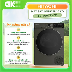 [Chỉ giao tại HCM] MÁY SẤY HITACHI INVERTER TD-100XFVEM - Hàng chính hãng