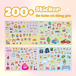 Công chúa Cherry Sách bóc dán sticker cho bé gái