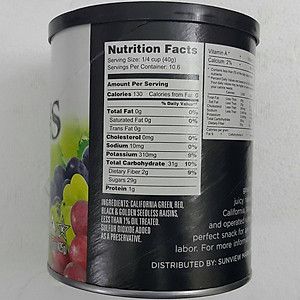 Nho khô Sunview Raisins Mỹ không hạt 3 màu Giàu Vitamin khoáng chất, Món ăn vặt tốt cho tim mạch (425g/hộp) - Massel Official