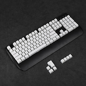 108 Keys Keycaps Double Shot PBT Pudding Keycap Set DIY for Cherry MX RGB Mechanical Keyboard, show more dazzling RGB lamp effect.