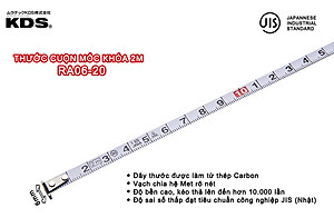 THƯỚC CUỘN MÓC KHÓA 2m KDS 