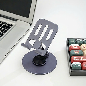 Giá đỡ điện thoại máy tính bảng nhôm nguyên khối trục xoay 360° gấp gọn tiện dụng - Hàng nhập khẩu 