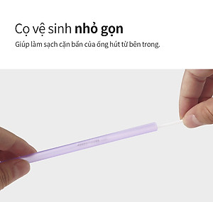 Ly nhựa 2 lớp Lock&Lock HAP507 750ml - Hàng chính hãng, có ống hút, có nắp đậy - Tặng kèm cọ rửa