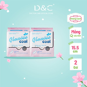 Combo 2 Băng vệ sinh hàng ngày Glamiss Cool ,BVS thảo dược 16cm siêu mát siêu khô thoáng