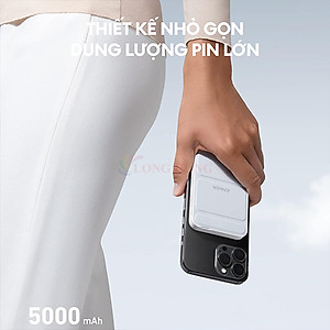 Sạc dự phòng có chân đế từ tính không dây Anker 622 MagGo 7.5W 5000mAh A1614 - Hàng chính hãng