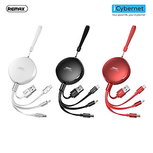 Cáp sạc nhanh 2.1A 3 trong 1 Remax Sury Series RC185th -Hàng chính hãng