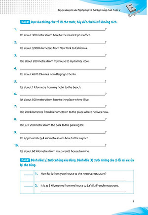 Sách Luyện Chuyên Sâu Ngữ Pháp Và Bài Tập Tiếng Anh 7 Tập 2 (Chương Trình Mới)