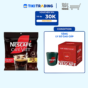 [Tặng Hũ Thủy Tinh NESCAFÉ (Tet 26) NESCAFE 750ml] Cà phê Hòa tan NESCAFÉ CAFÉ VIỆT 35 gói Vị Mạnh đặc trưng