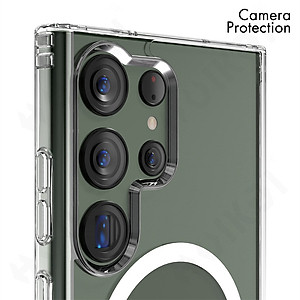 ốp lưng magnetic cho Samsung Galaxy S23 Ultra / S23 Plus / S23 5G hiệu HOTCASE Ultra Crystal Clear - thiết kế trong suốt, chống sốc chống va đập - Phân phối hotphukien
