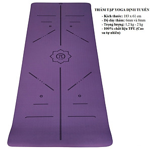 Thảm Yoga Định Tuyến TPE 2 Lớp Cao Cấp Amalife + Bao Thảm + Dây Buộc (Màu Ngẫu Nhiên)