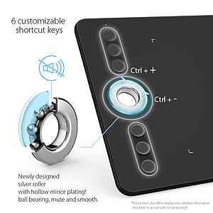 Bảng Vẽ Điện Tử XP-Pen Deco 02 5.63x10inch Vòng Xoay Dial Bạc, Lực Nhấn 8192 Mức, 6 Phím Tắt Kèm Găng Tay Họa Sĩ - Hàng Chính Hãng